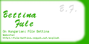 bettina fule business card