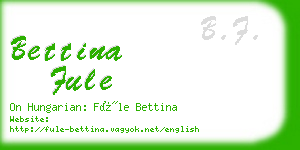 bettina fule business card